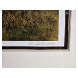 Signed Limited Edition Print of Children in Autumn Landscape - A. Selving