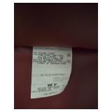 Red Leather Sectional Reclining Sofa with Corner Configuration
