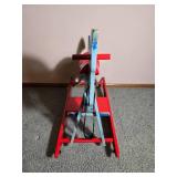 Vintage Wooden Rocking Horse with Hand Painted Details