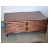 Ethan Allen Four Drawer Coffee Table Storage Chest