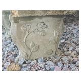 Concrete Garden Bench with Vine Accent