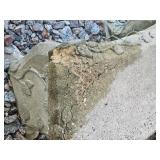 Concrete Garden Bench with Vine Accent