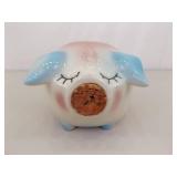 2 RARE 1957 Hull Pottery Corky Pig Banks