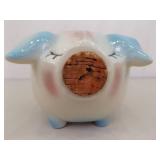 2 RARE 1957 Hull Pottery Corky Pig Banks