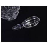 Liquor and Wine Bottle Pourers and Crystal Wine Decanter on an Anheuser-Busch Tray