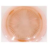 Lot of 3 Pink Depression Glass Cake Plates
