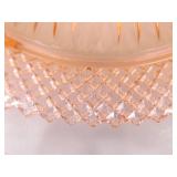 Lot of 3 Pink Depression Glass Cake Plates