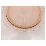 Lot of 3 Pink and 1 Purple Depression Glass Serving Trays