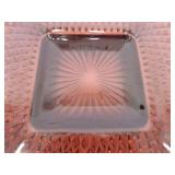 Lot of 3 Pink and 1 Purple Depression Glass Serving Trays