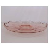 Lot of 3 Pink and 1 Purple Depression Glass Serving Trays