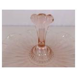 Lot of 4 Pink Depression Glass Serving Caddy