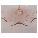 Lot of 4 Pink Depression Glass Serving Caddy