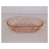 Lot of 4 Pink Depression Glass Serving Caddy
