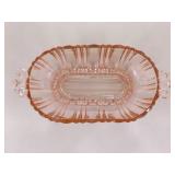 Lot of 4 Pink Depression Glass Serving Caddy