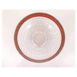 Lot of 4 Indiana Glass Diamond Point Ruby 10" and 5" Bowls