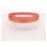 Lot of 4 Indiana Glass Diamond Point Ruby 10" and 5" Bowls