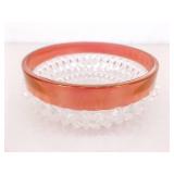 Lot of 4 Indiana Glass Diamond Point Ruby 10" and 5" Bowls