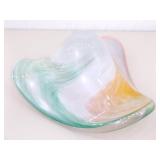 A Blown Murano Glass Bowl and Blown Artisan Bowl