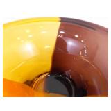 A Blown Murano Glass Bowl and Blown Artisan Bowl