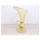 Cambridge Mandarin Gold Cornucopia 10" Vase