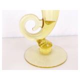 Cambridge Mandarin Gold Cornucopia 10" Vase