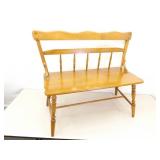 Solid Maple 2 Person Hallway Bench