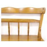 Solid Maple 2 Person Hallway Bench