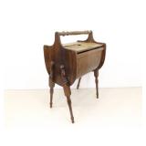 Vintage Wood Sewing Floor Caddy
