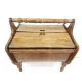 Vintage Wood Sewing Floor Caddy