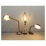 Vintage WORKING Desk etc. Lamps