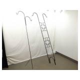 Achla Designs 83.5" (90" total) Double Pole Plant Trellis and Another Iron 69" (83" Total) One