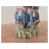 8 1/2" Traditional Russian Traveling Bear theme Hand-carved Hand-painted Wood Figurine