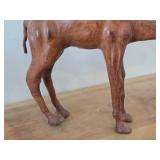 Vintage Camel theme Leather-wrapped Sculpture 14" x 10"