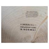 Vintage 15 3/4" Fisherman theme Hand-carved Wooden Figurine by Henning Engelsen (Norway)