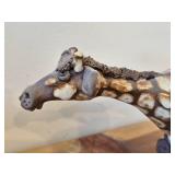 Vintage Giraffe theme Clay Pottery Figurine (Signed) by J.A. Hamilton (1981)