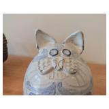 Vintage 1975 Hamilton Coin Bank (Signed) - Cat theme Clay Pottery