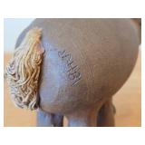 Vintage Unicorn theme Clay Pottery Figurine (Signed) by J.A. Hamilton (1981)