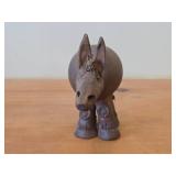Vintage Donkey theme Clay Pottery Figurine (Signed) by J.A. Hamilton (1981)