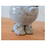Vintage Elephant theme Clay Ceramic Tea Pot (Signed) by Hamilton (1981)