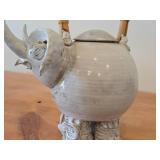 Vintage Elephant theme Clay Ceramic Tea Pot (Signed) by Hamilton (1981)
