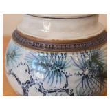 Lidded Jar (Signed) by Hamilton (2007) - Clay Pottery - titled  Sun Filters Through Tall Pines Spreading Shadow Lace Over Moss & Curling Ferns: Summer