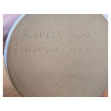 Lidded Jar (Signed) by Hamilton (2007) - Clay Pottery - titled  Dark Pines Touch The Moonshimmer Lake : A Loon Sings A Haunting Song Of Summer 5 1/2" x 7"