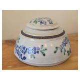 Lidded Jar (Signed) by Hamilton (2007) - Clay Pottery - titled  Blueberries ! Childrens