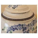 Lidded Jar (Signed) by Hamilton (2007) - Clay Pottery - titled  Blueberries ! Childrens