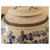 Lidded Jar (Signed) by Hamilton (2007) - Clay Pottery - titled  Blueberries ! Childrens