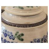 Lidded Jar (Signed) by Hamilton (2007) - Clay Pottery - titled  Blueberries ! Childrens