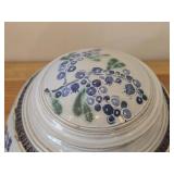Lidded Jar (Signed) by Hamilton (2007) - Clay Pottery - titled  Blueberries ! Childrens