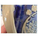 Vintage 7" Beer Stein (Germany) - Traditional German Life theme Salt Glazed Stoneware - titled  Keinen Tropfen im Becher mehr (Not a Drop Left  in the Mug)