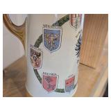 15" Lidded Beer Stein - City of Crests by Mettlach Villeray & Boch (Germany) #2893