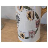 15" Lidded Beer Stein - City of Crests by Mettlach Villeray & Boch (Germany) #2893